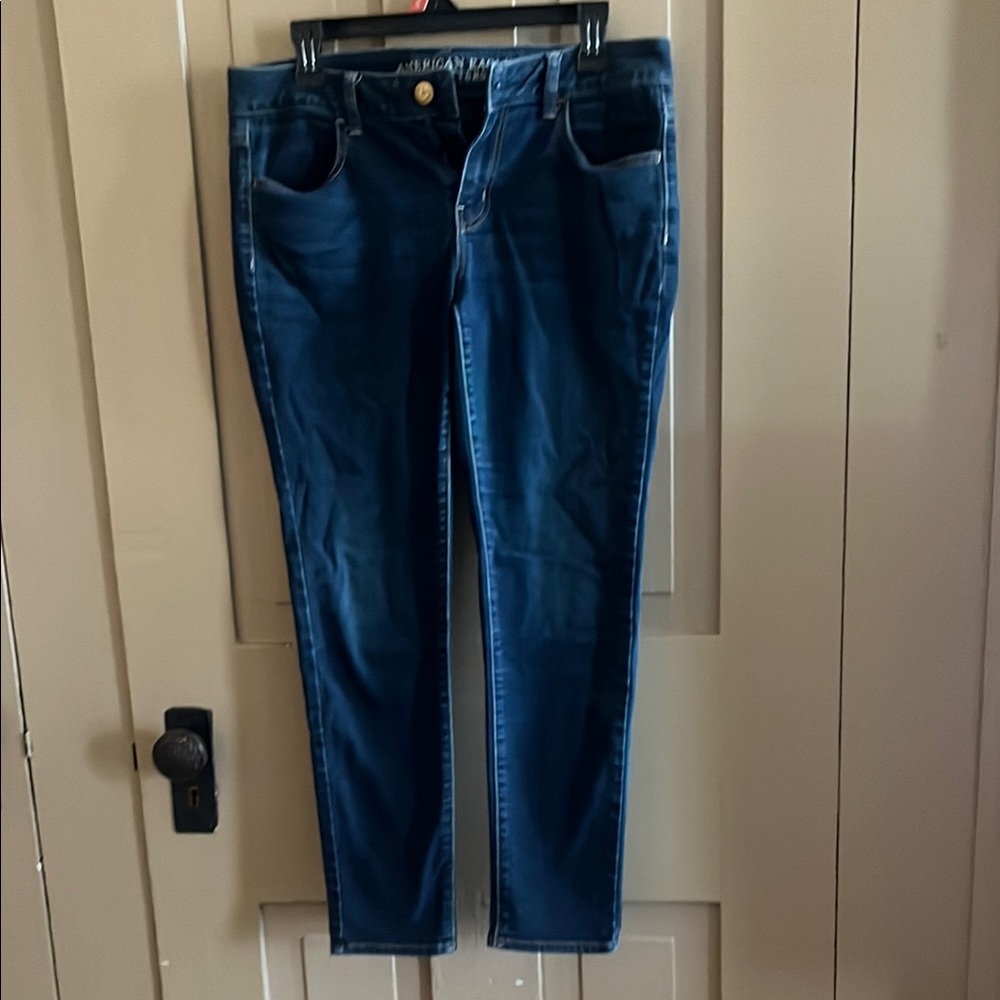 American Eagle Outfitters Dark Blue Ankle Jeans